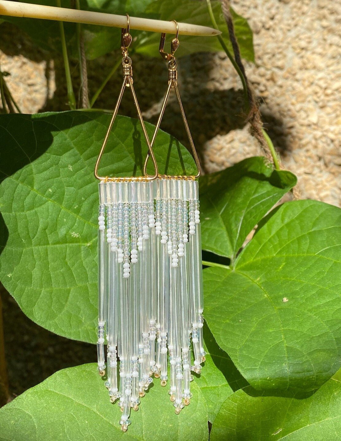 Native Beaded Dangle Earrings - Nikikw Designs