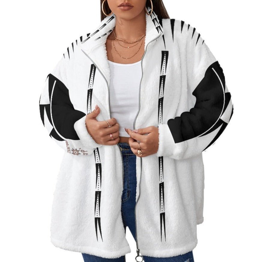 Native Borg Fleece Coat Plus - Nikikw Designs