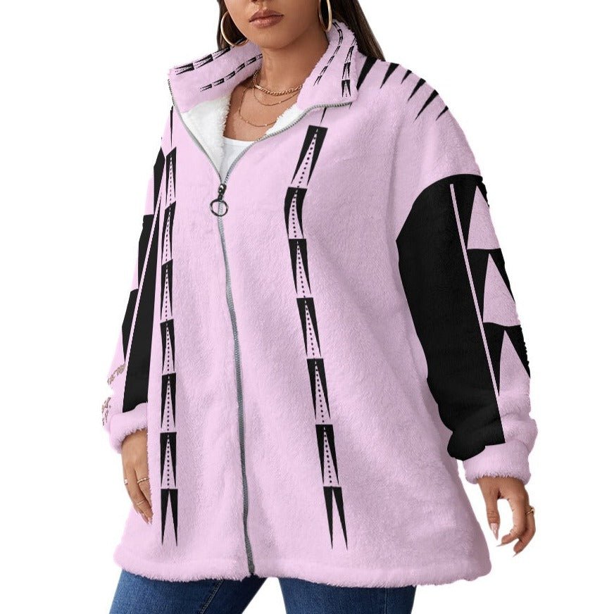 Native Borg Fleece Coat Plus - Nikikw Designs