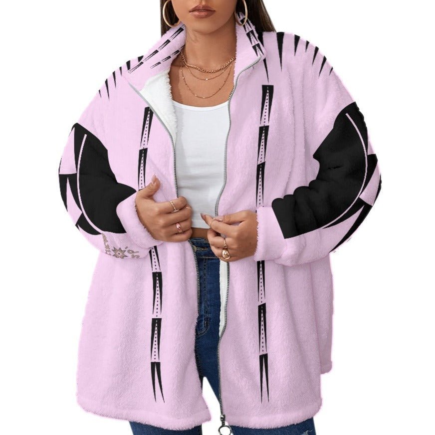 Native Borg Fleece Coat Plus - Nikikw Designs