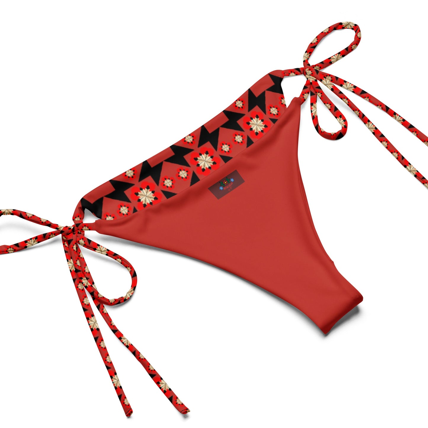 Native Feather and Hearts Recycled Bikini - Nikikw Designs