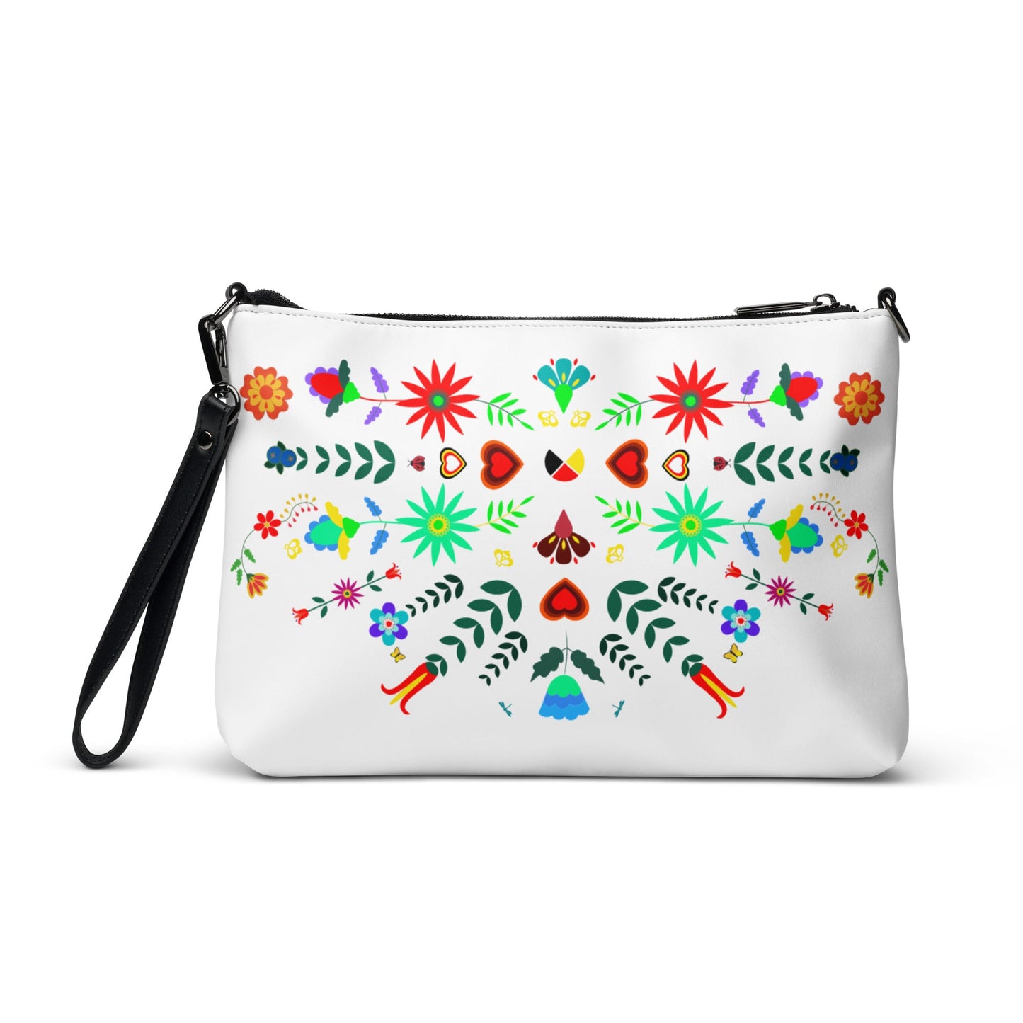 Native Floral Berries Crossbody bag Purse - Nikikw Designs