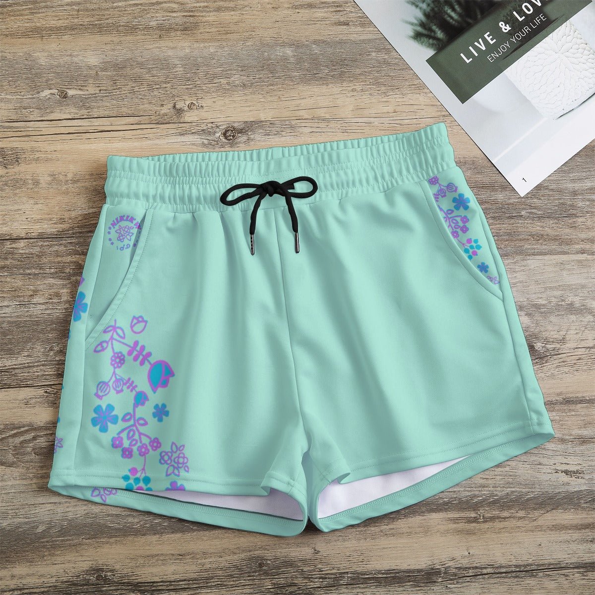 Native Floral Casual Shorts - Nikikw Designs