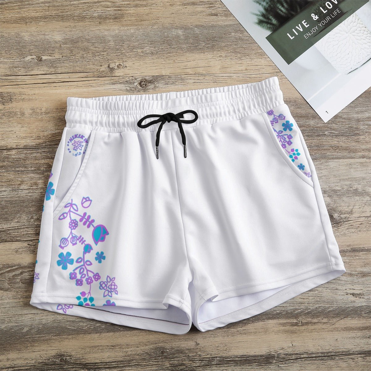 Native Floral Casual Shorts - Nikikw Designs