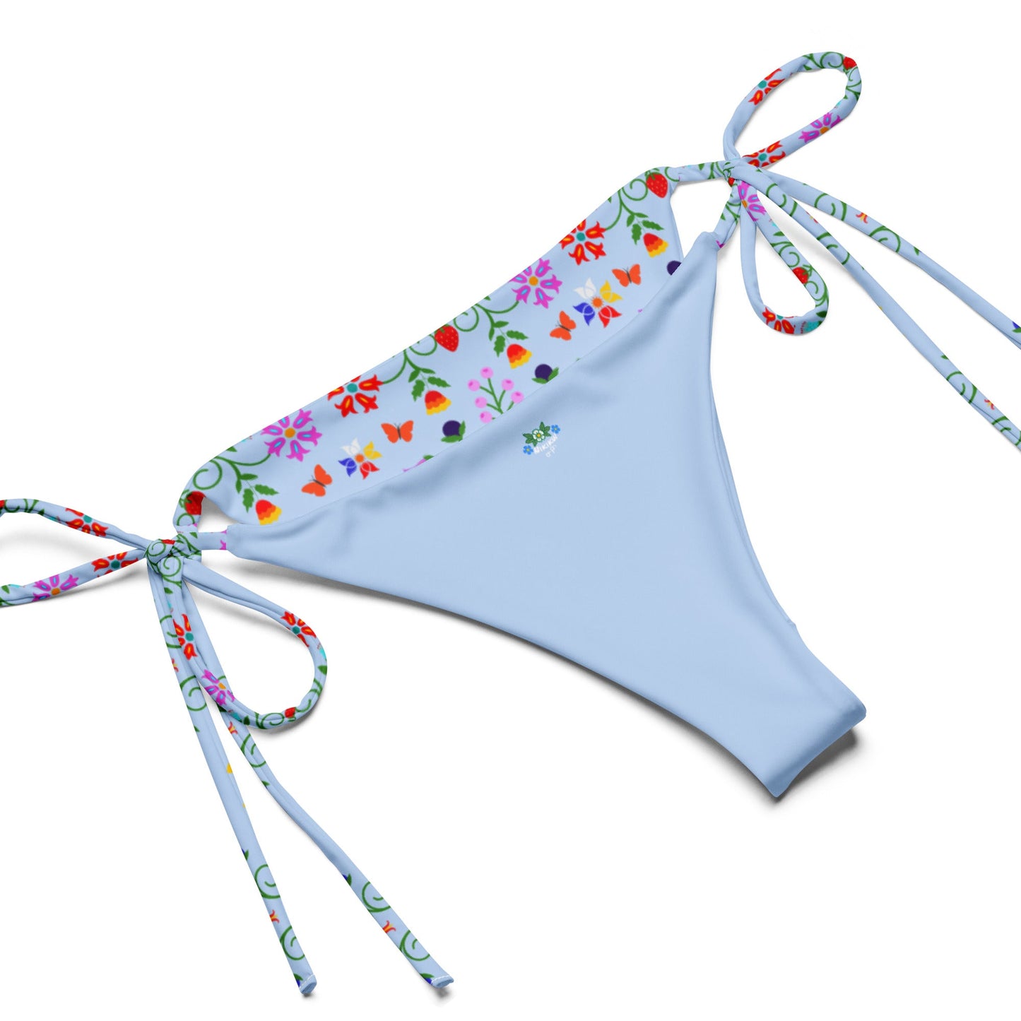 Native Floral print recycled string bikini - Nikikw Designs