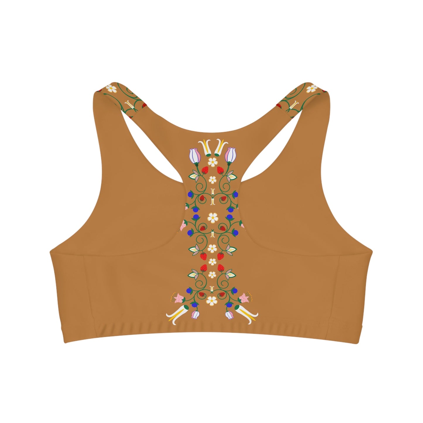 Native Floral Seamless Sports Bra - Nikikw Designs