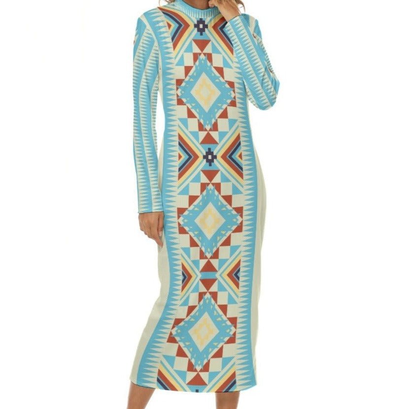 Native Harmony 2.0 Mockneck Dress - Nikikw Designs