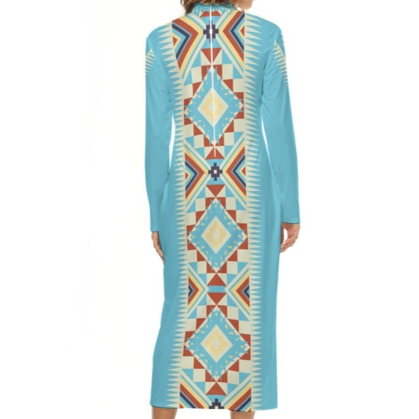 Native Harmony Mockneck Dress - Nikikw Designs
