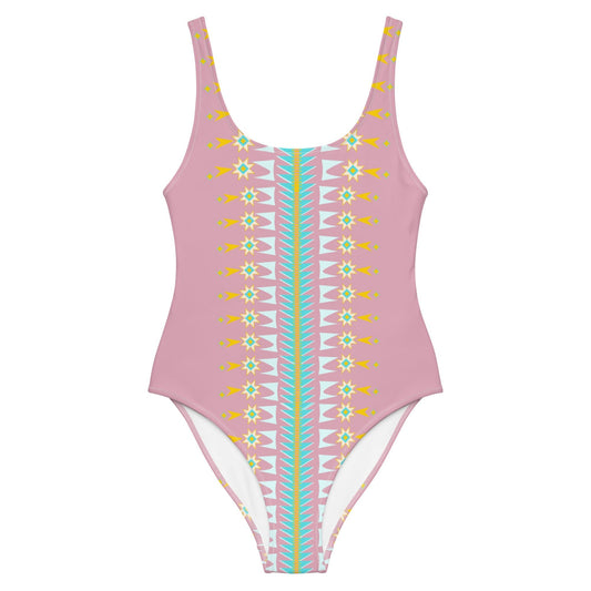 Native One-Piece Swimsuit Indigenous Design - Nikikw Designs