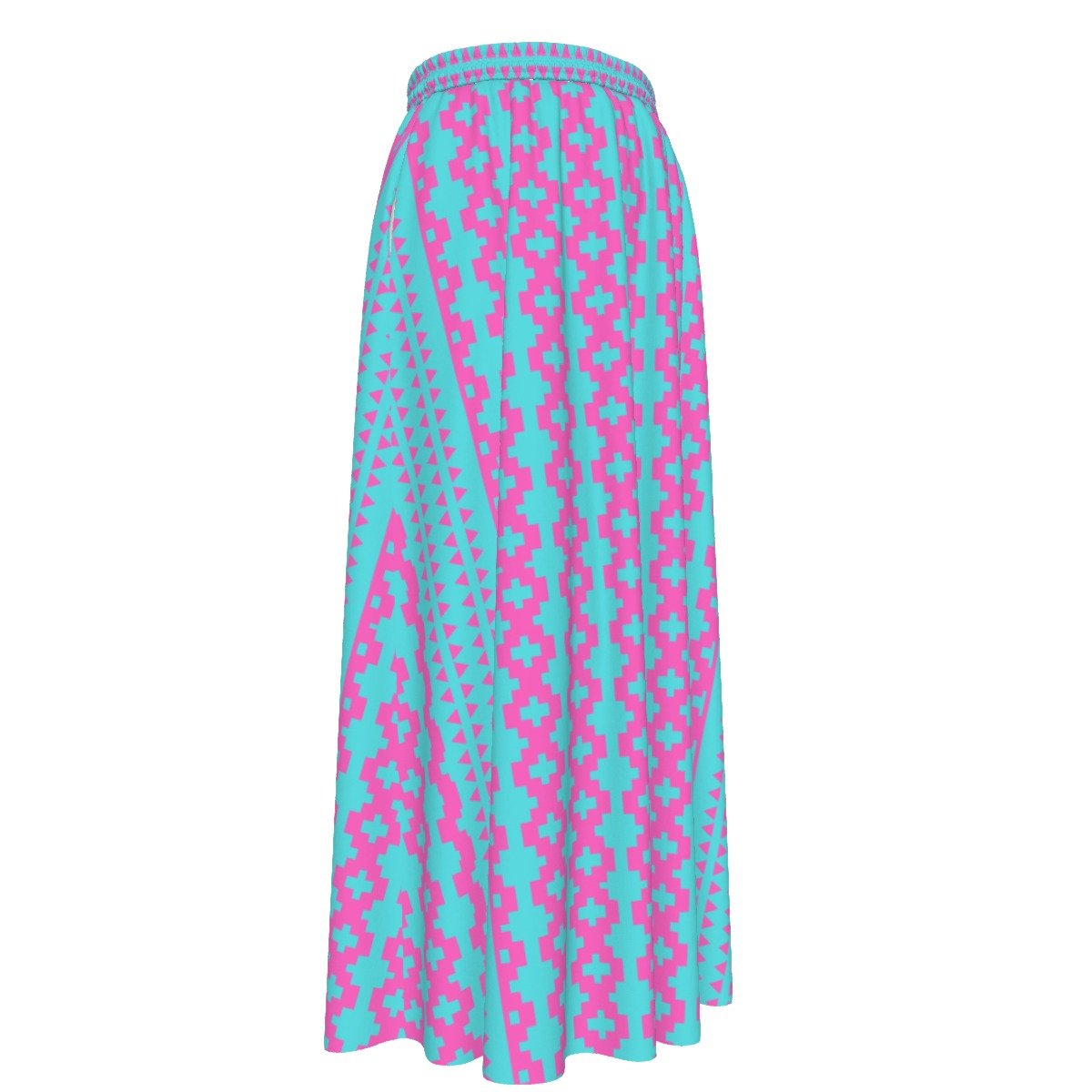 Native Pattern Maxi Chiffon Skirt - Nikikw Designs