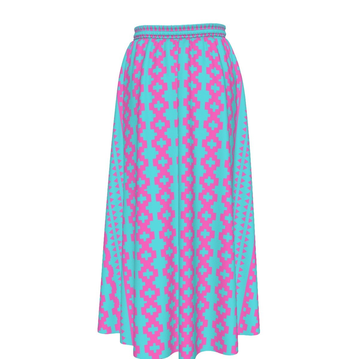 Native Pattern Maxi Chiffon Skirt - Nikikw Designs