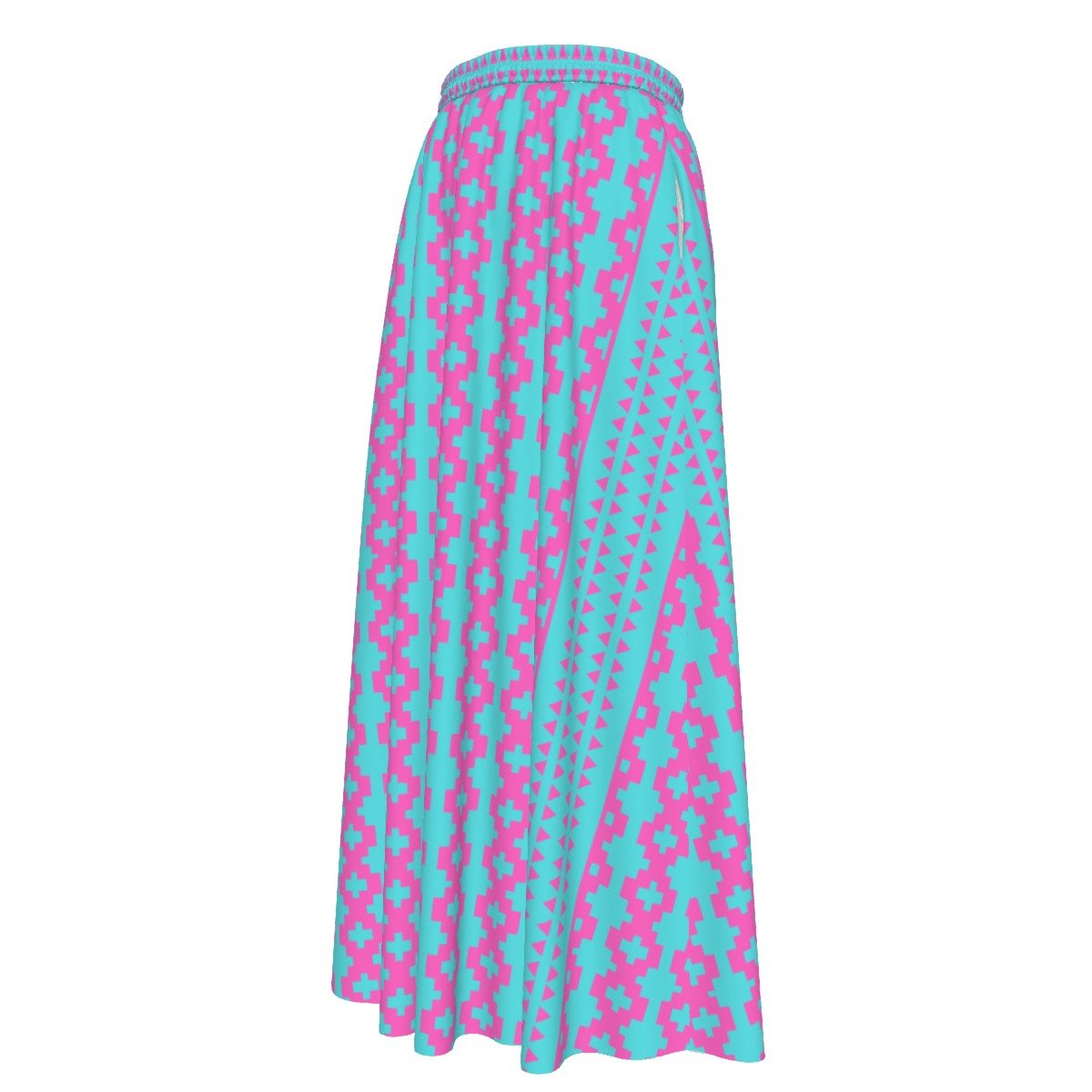 Native Pattern Maxi Chiffon Skirt - Nikikw Designs