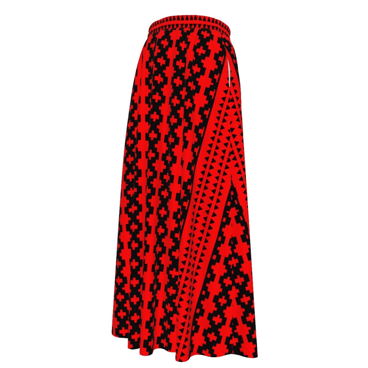 Native Pattern Maxi Chiffon Skirt - Nikikw Designs