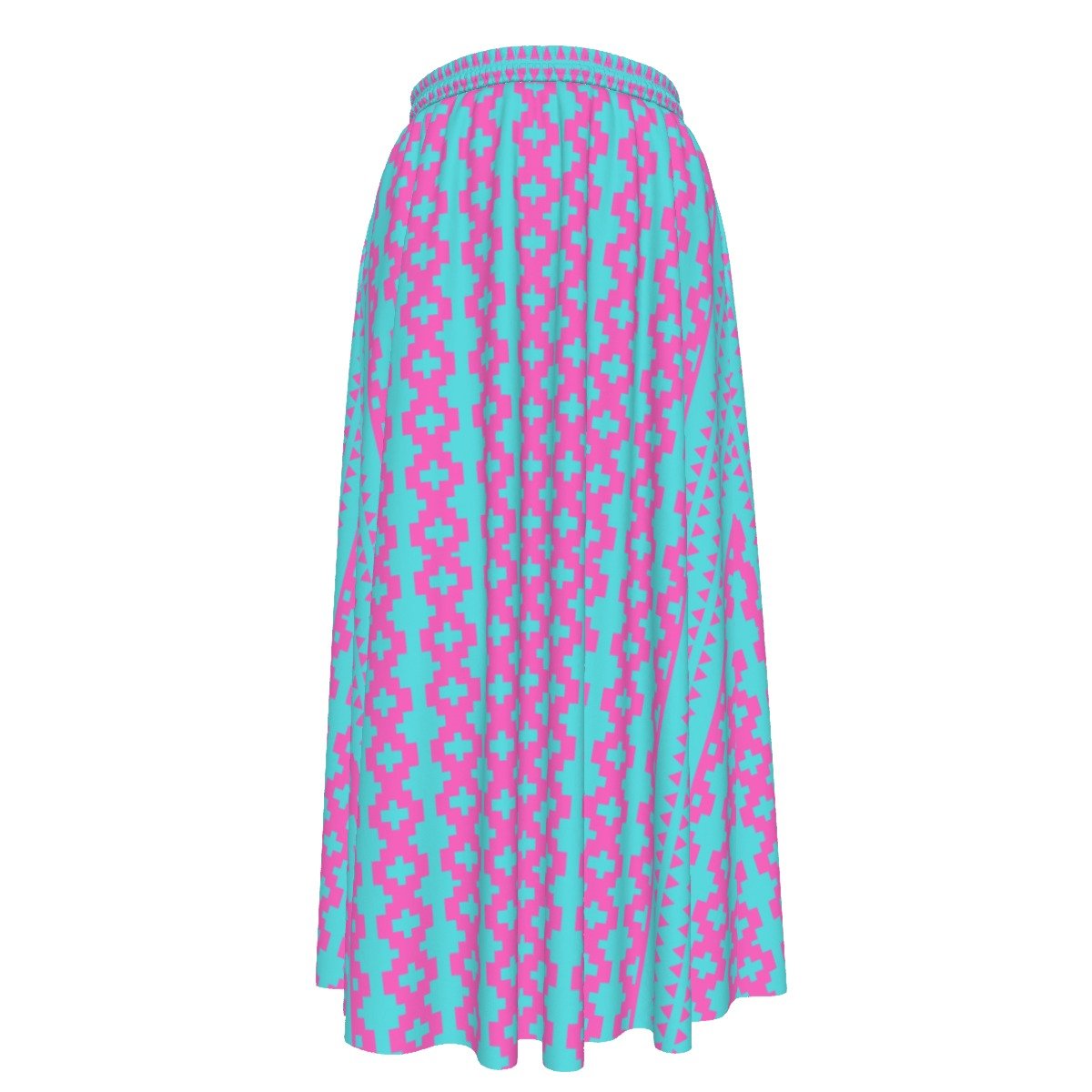 Native Pattern Maxi Chiffon Skirt - Nikikw Designs