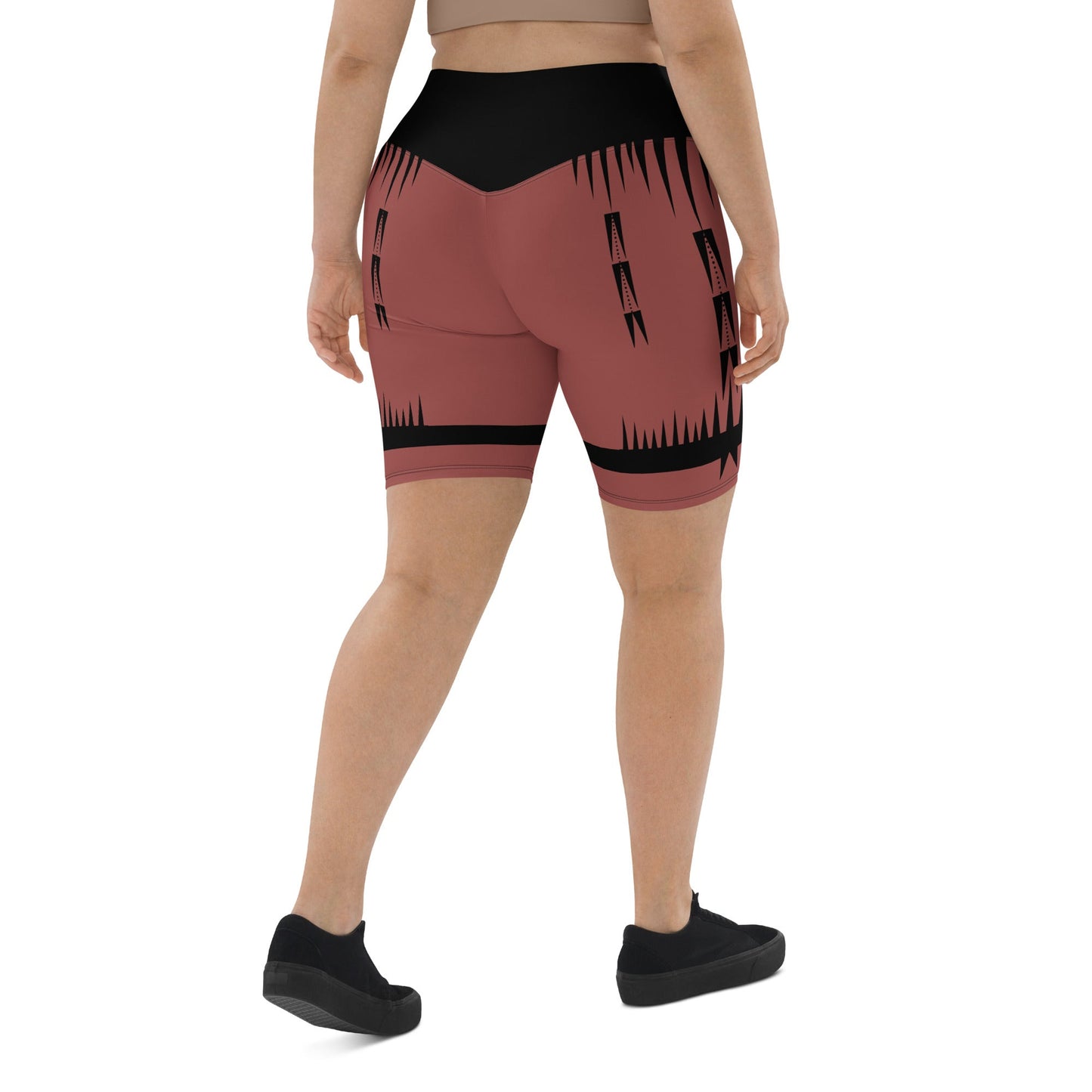 Native Print Biker Shorts Plus Size - Nikikw Designs