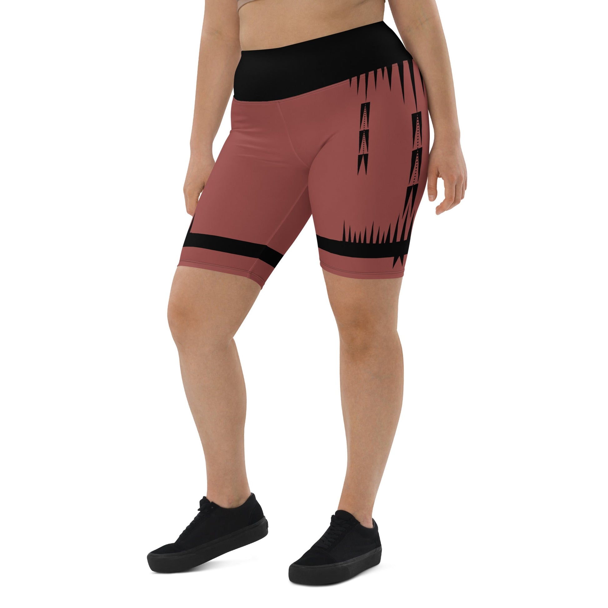 Native Print Biker Shorts Plus Size - Nikikw Designs