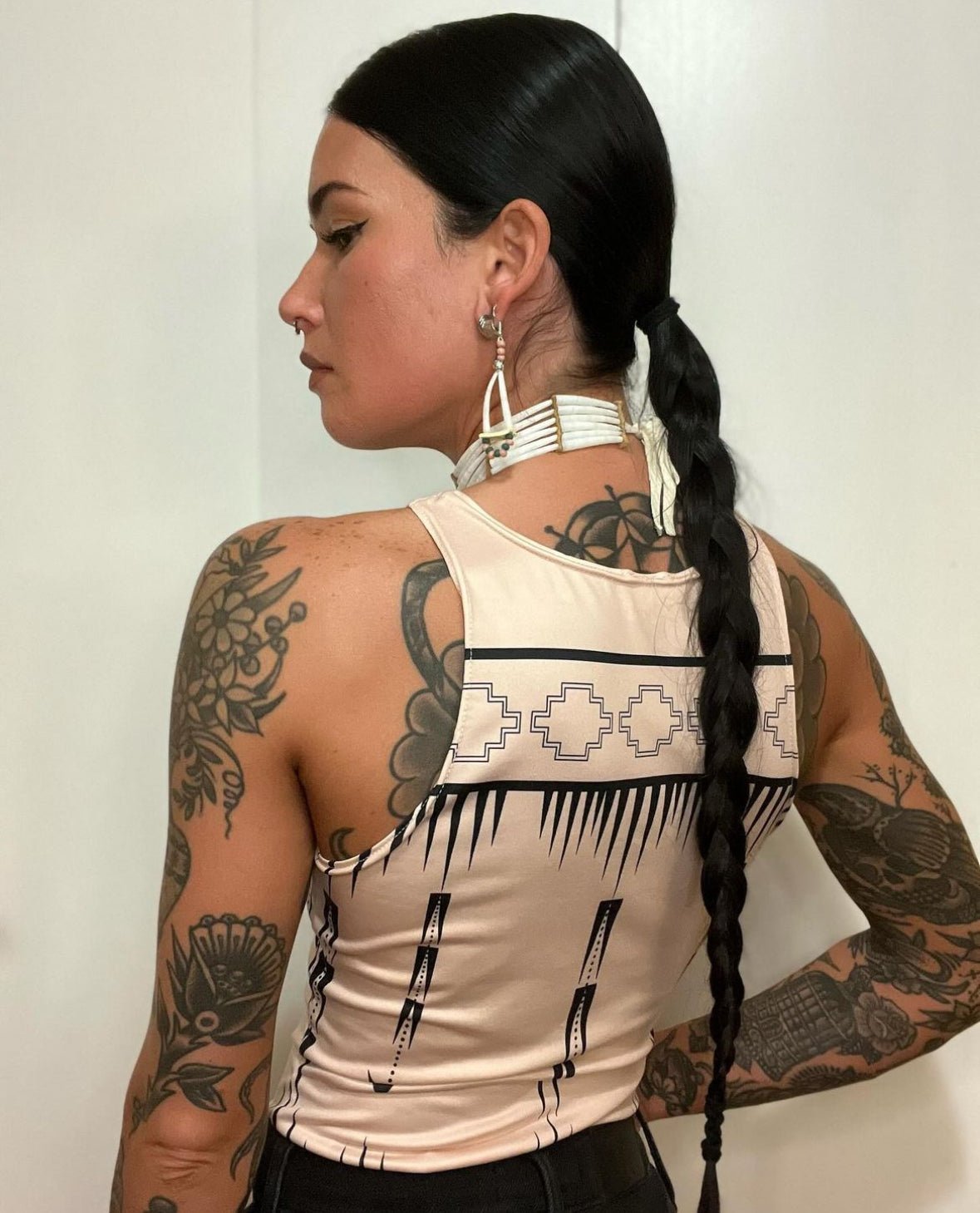 Native Print Bodysuit - Nikikw Designs