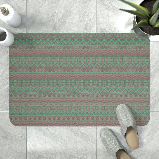 Native Print Foam Bath Mat Desert Dirt - Nikikw Designs