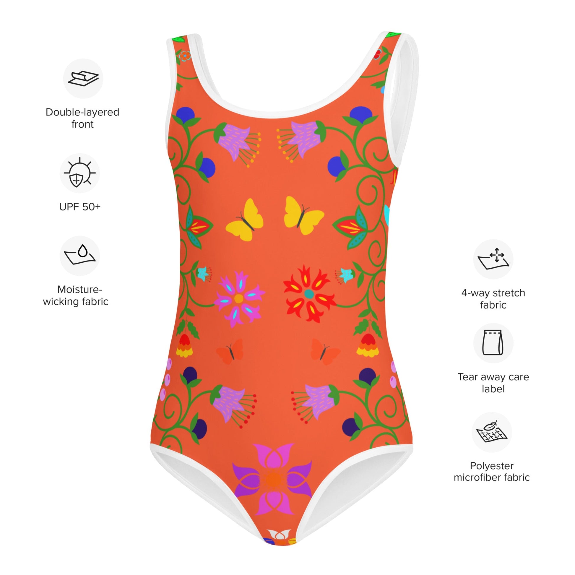 Native Print Girls Kids Swimsuit - Nikikw Designs