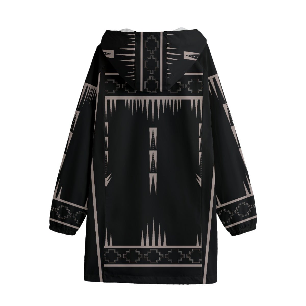 Native Print Long Windbreaker - Nikikw Designs