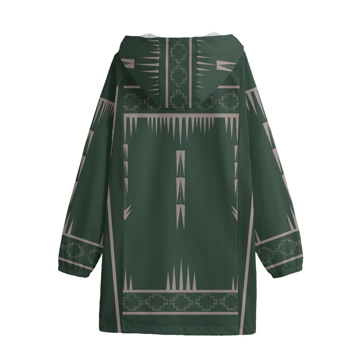 Native Print Long Windbreaker - Nikikw Designs