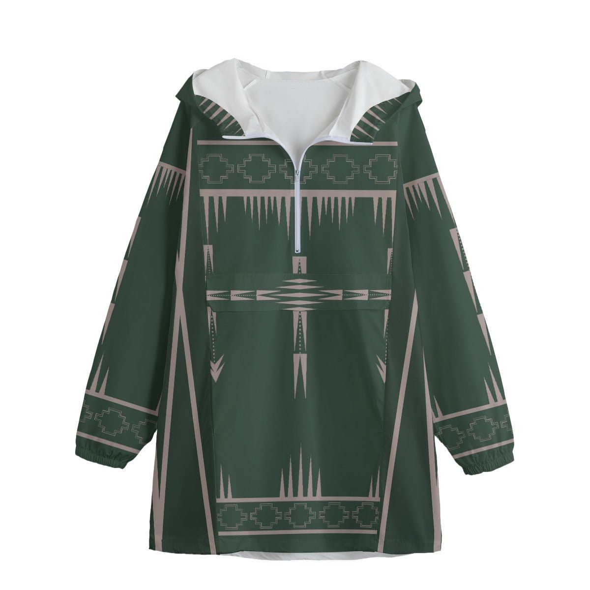 Native Print Long Windbreaker - Nikikw Designs