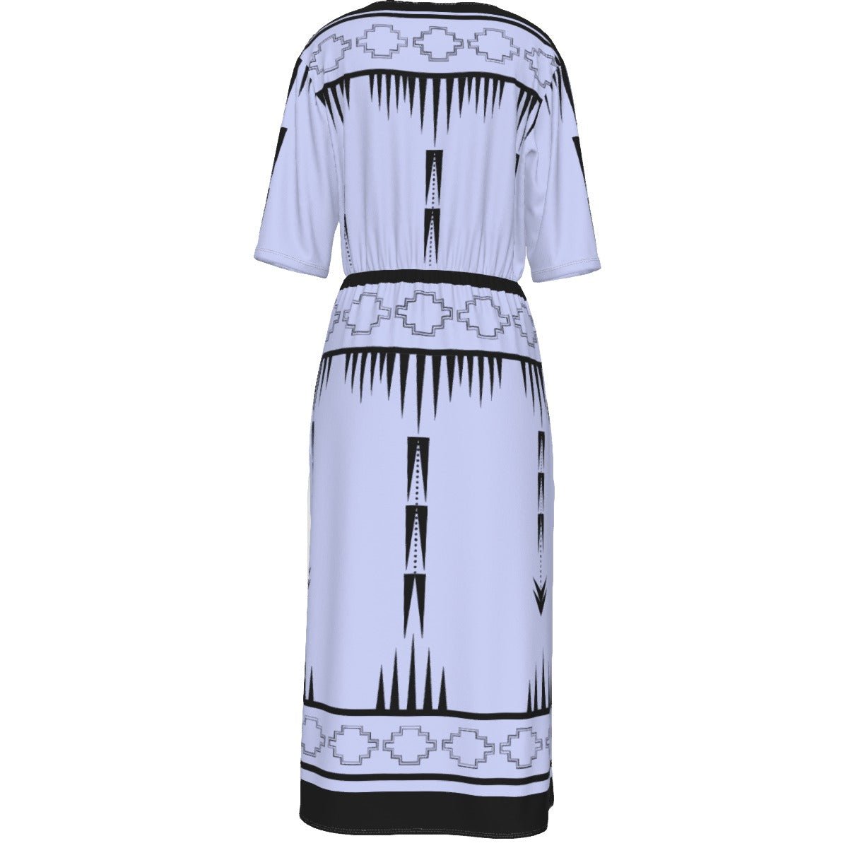 Native Print Print V-neck Dress - Nikikw Designs
