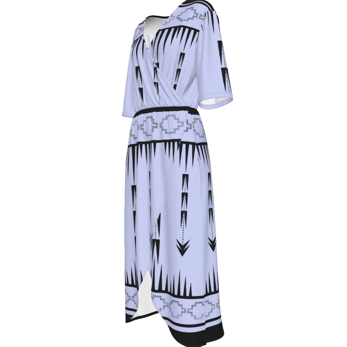 Native Print Print V-neck Dress - Nikikw Designs