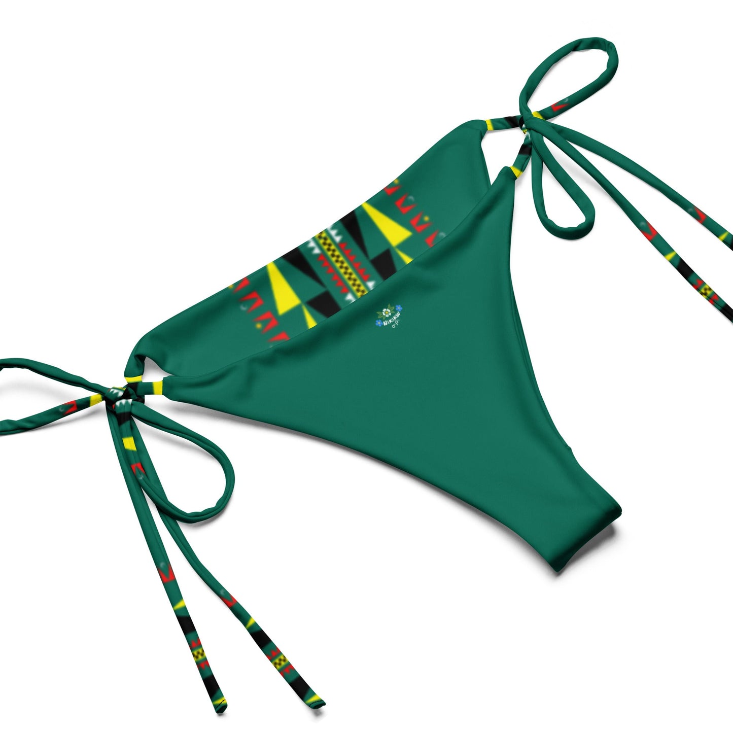 Native print recycled string bikini - Nikikw Designs