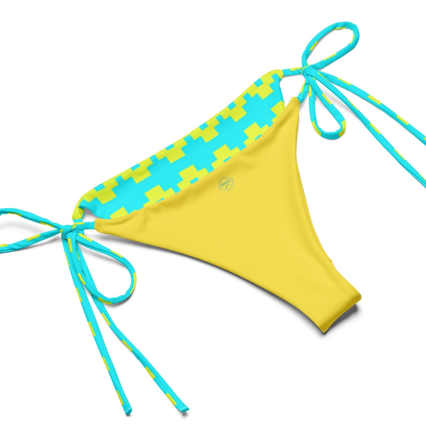 Native print recycled string bikini - Nikikw Designs