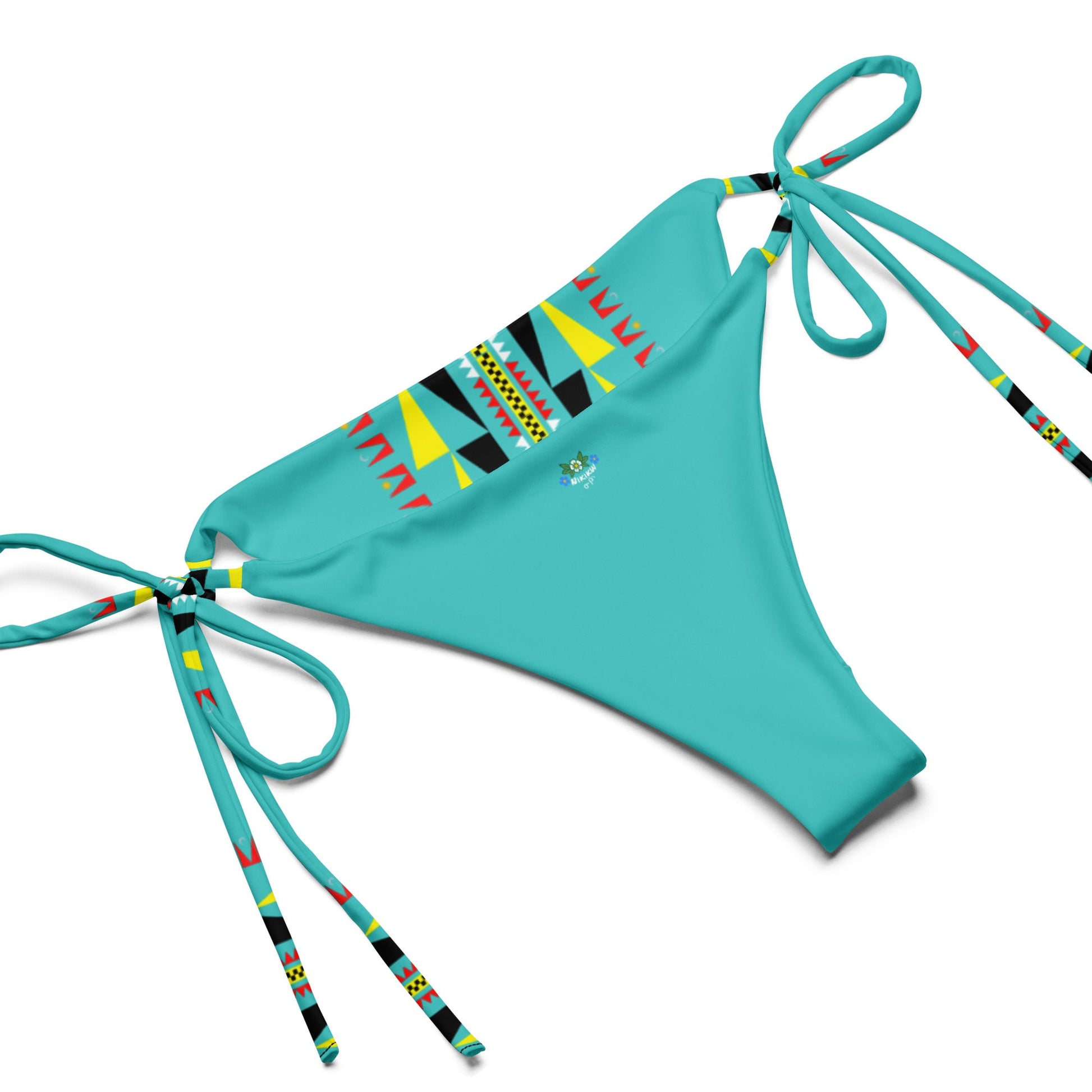 Native print recycled string bikini - Nikikw Designs