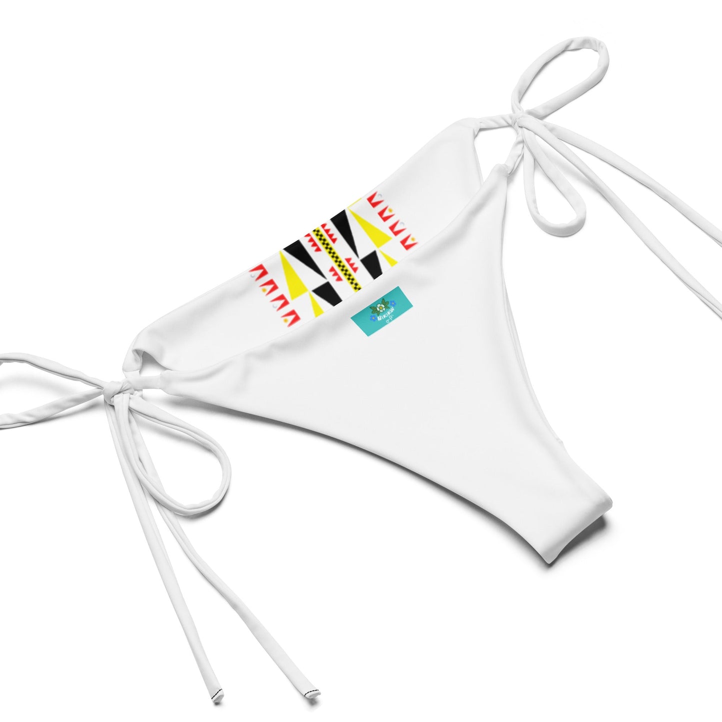 Native print recycled string bikini - Nikikw Designs