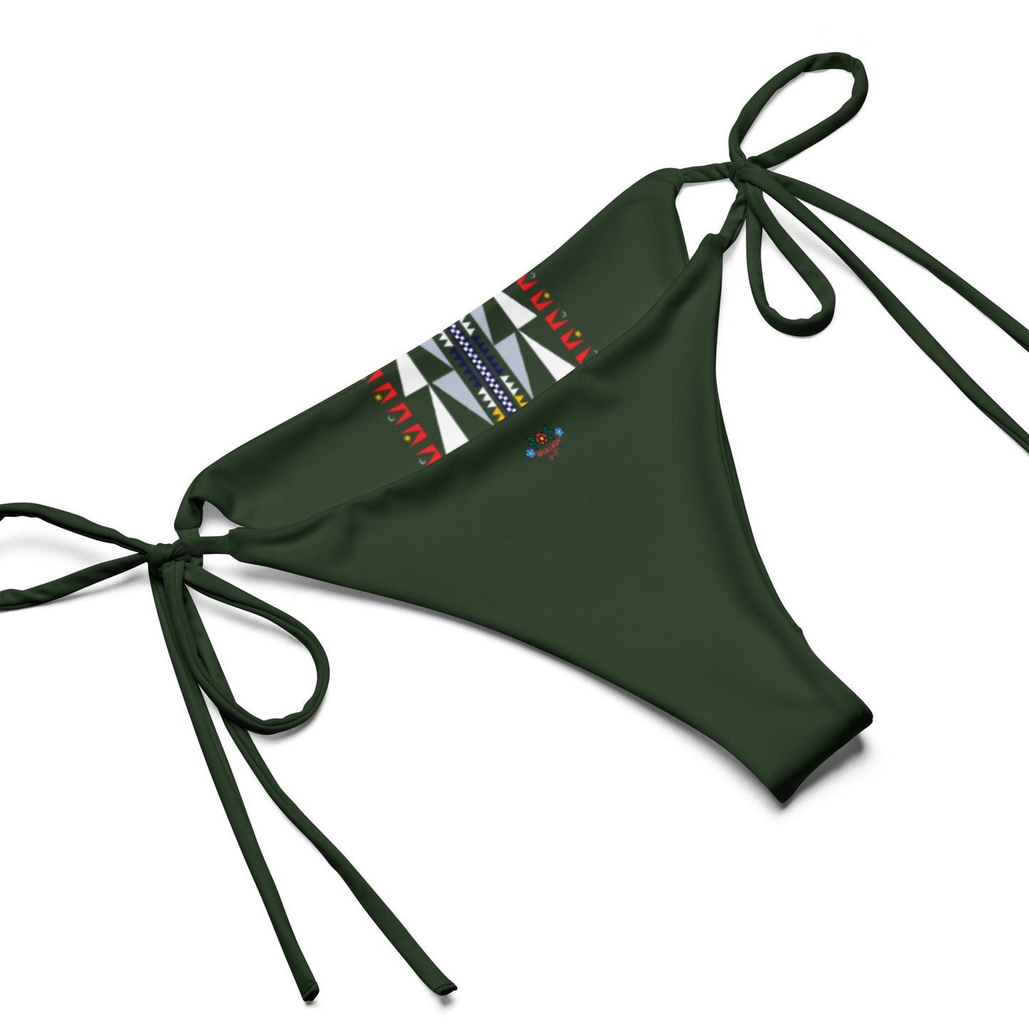 Native print recycled string bikini - Nikikw Designs