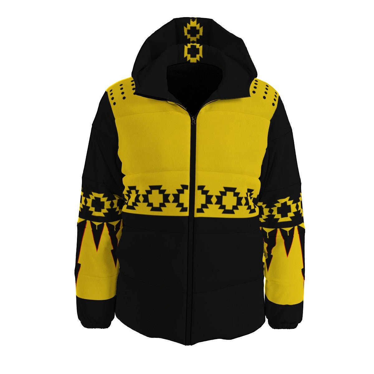 Native Print Unisex Down Jacket - Nikikw Designs