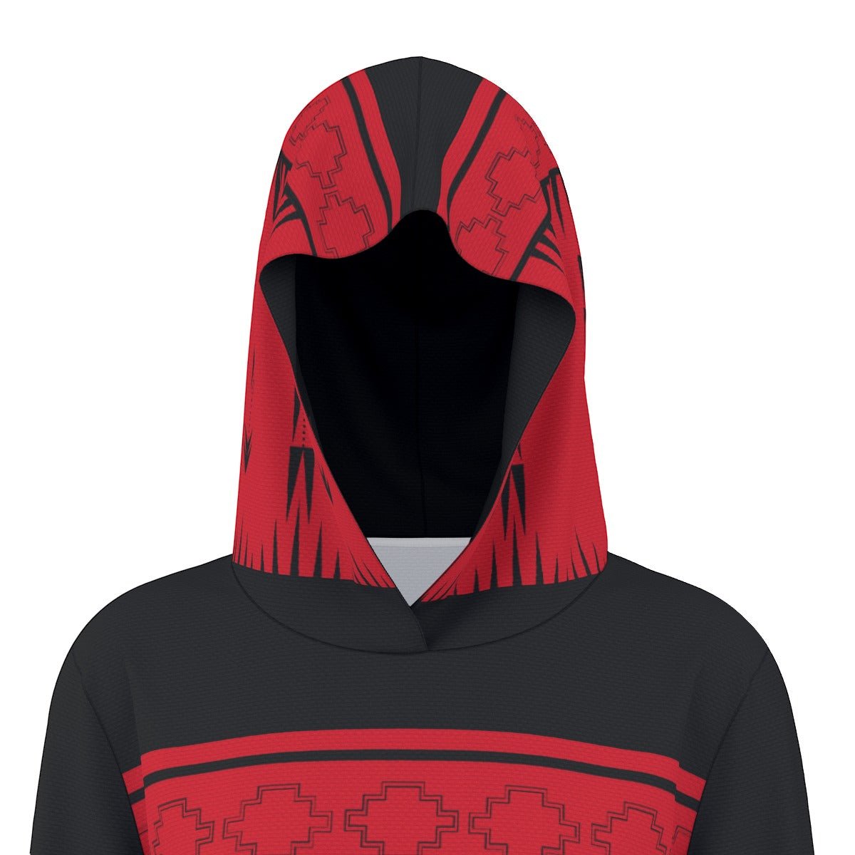 Native Print Women's Athletic Hooded Pullover - Nikikw Designs