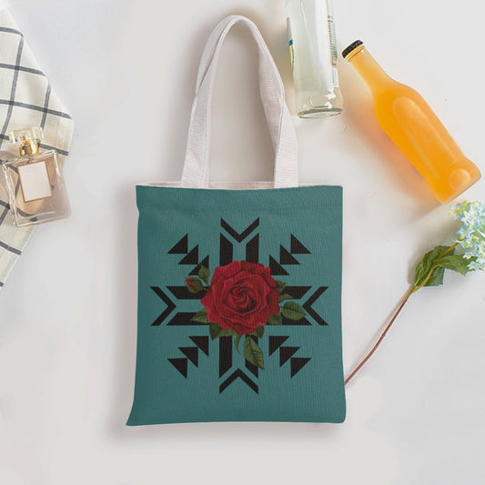 Native Rose Canvas Tote Bag - Nikikw Designs