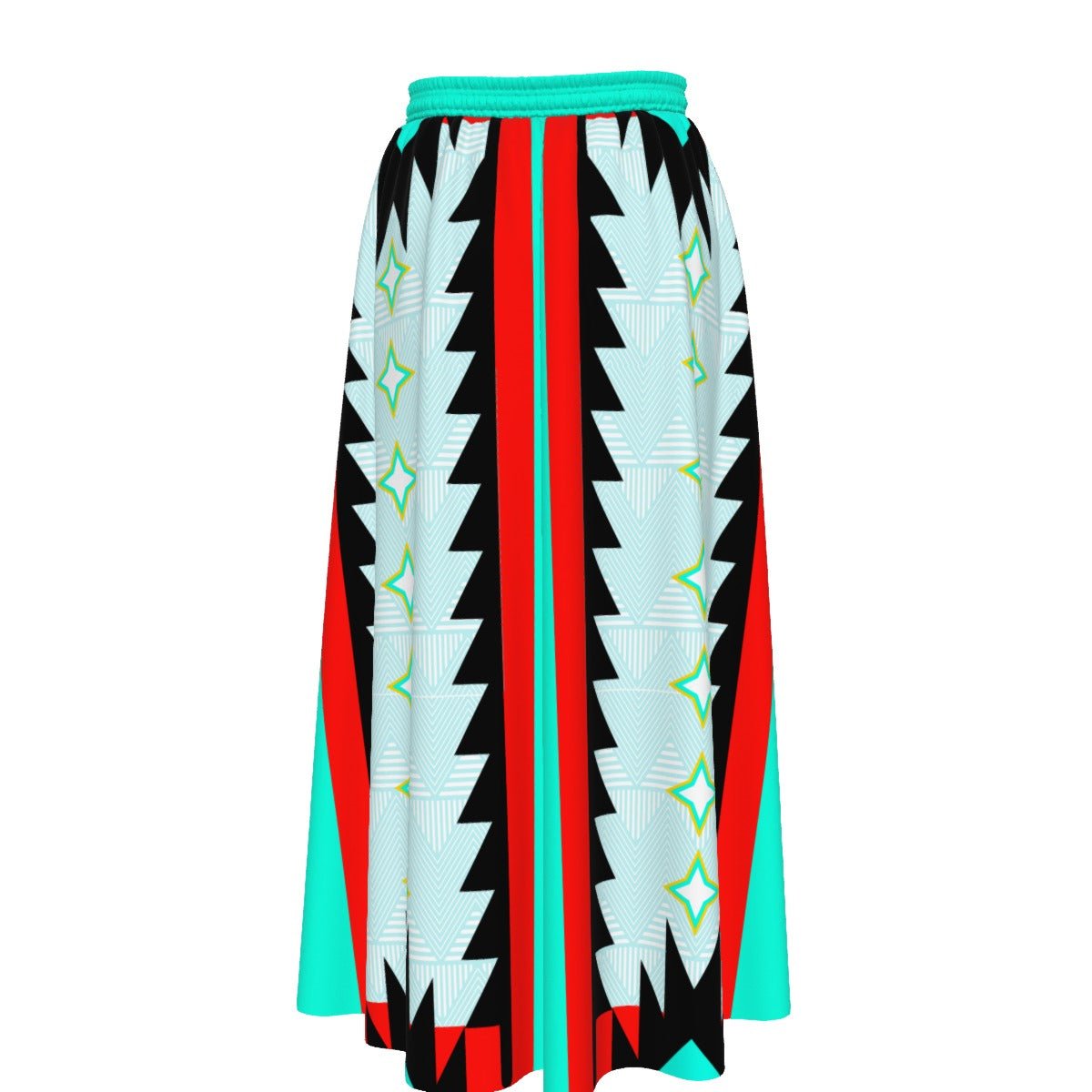 Native Shinning Star Maxi Chiffon Skirt with pockets for snacks - Nikikw Designs