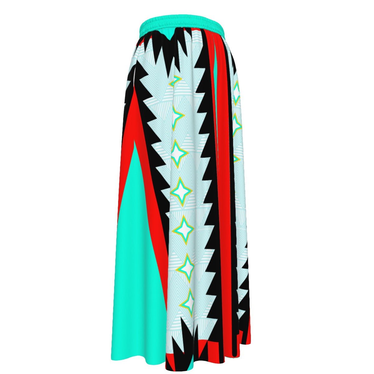 Native Shinning Star Maxi Chiffon Skirt with pockets for snacks - Nikikw Designs