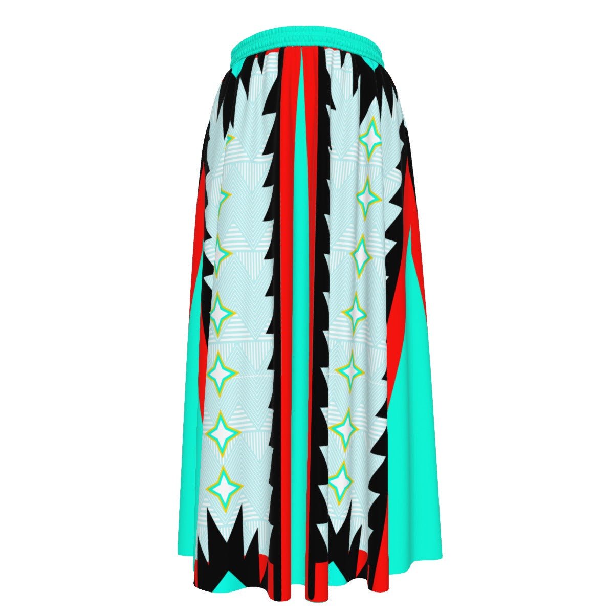 Native Shinning Star Maxi Chiffon Skirt with pockets for snacks - Nikikw Designs