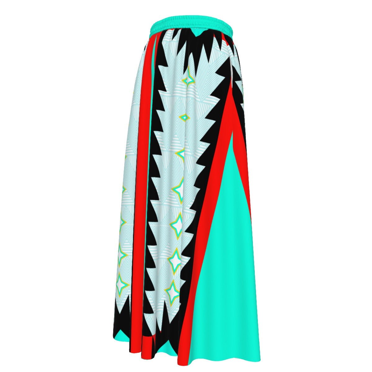 Native Shinning Star Maxi Chiffon Skirt with pockets for snacks - Nikikw Designs