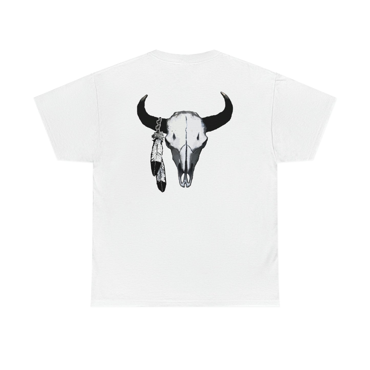 Native Skull Heavy Cotton Tee - Nikikw Designs