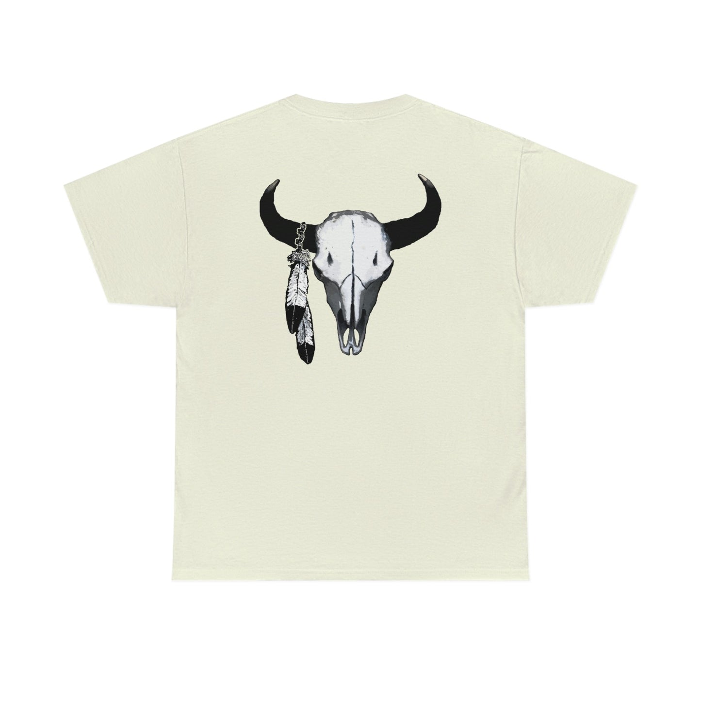 Native Skull Heavy Cotton Tee - Nikikw Designs