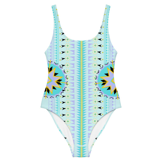 Native Star Eagle Feather Tail One-Piece Swimsuit - Nikikw Designs