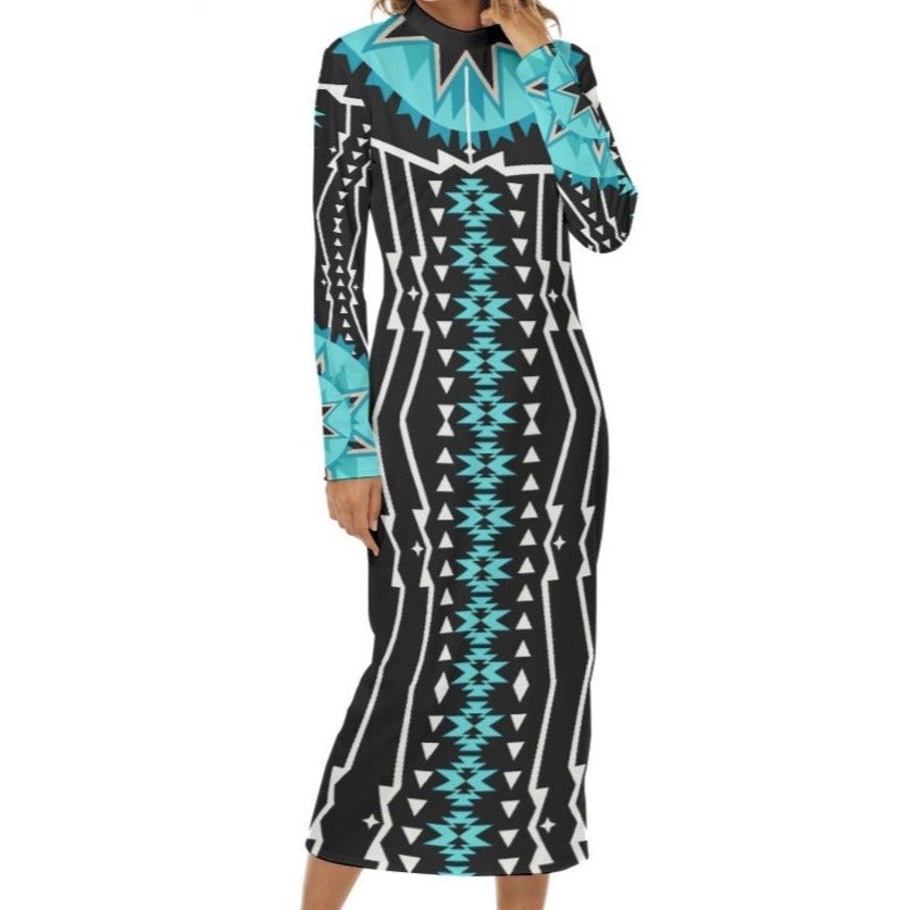 Native Star Mockneck Dress - Nikikw Designs