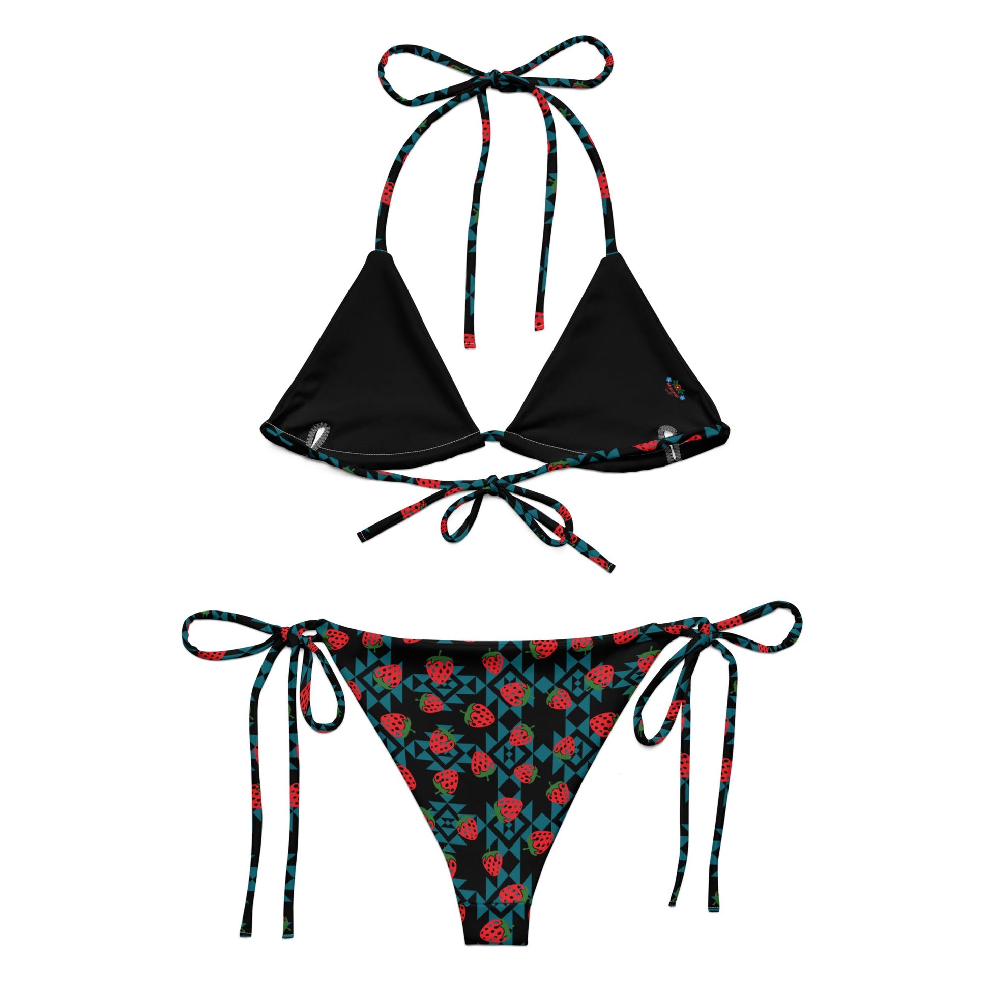 Native Strawberry Recycled Bikini - Nikikw Designs