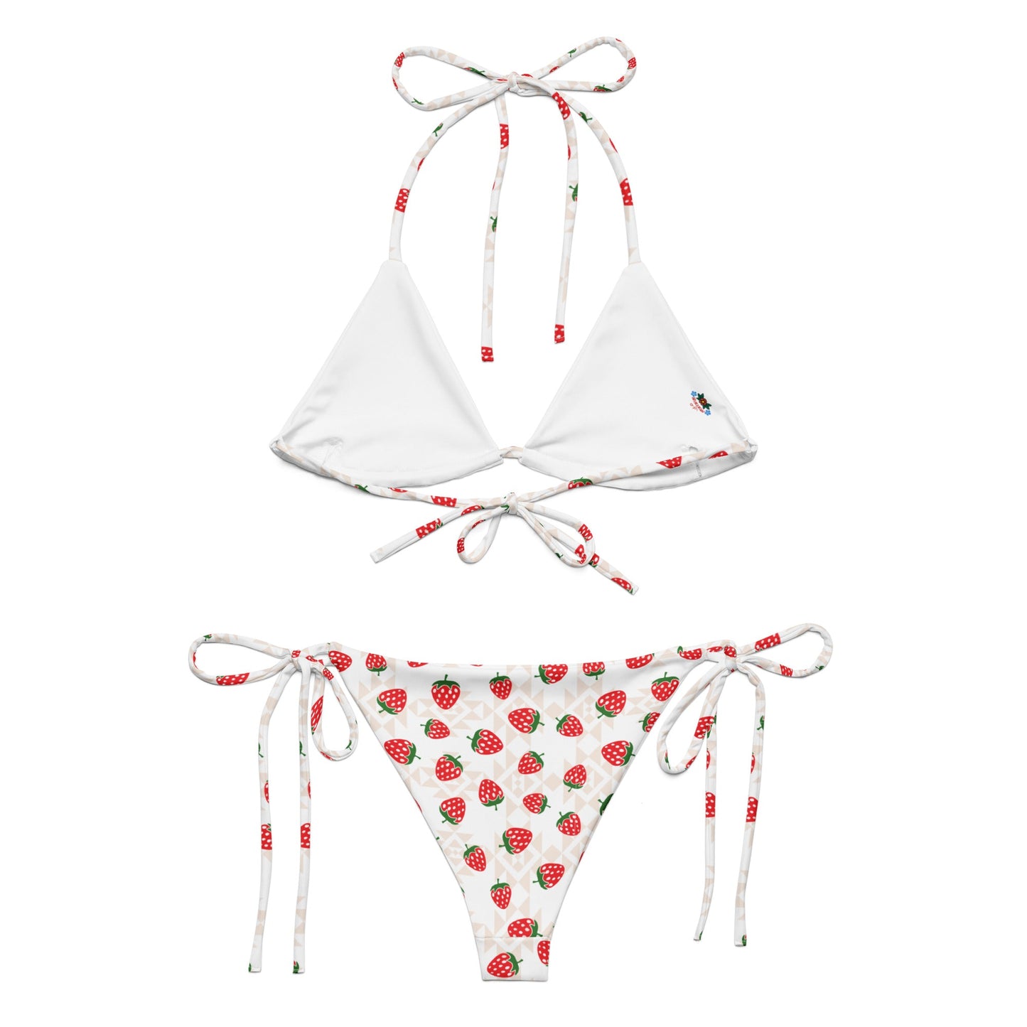 Native Strawberry recycled string bikini - Nikikw Designs