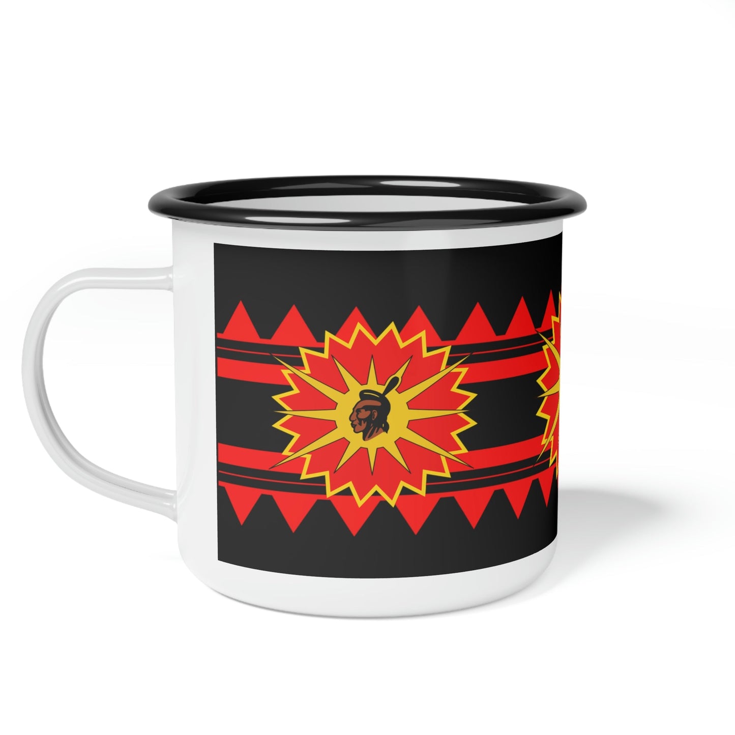 Native Warrior Enamel Camp Cup - Nikikw Designs
