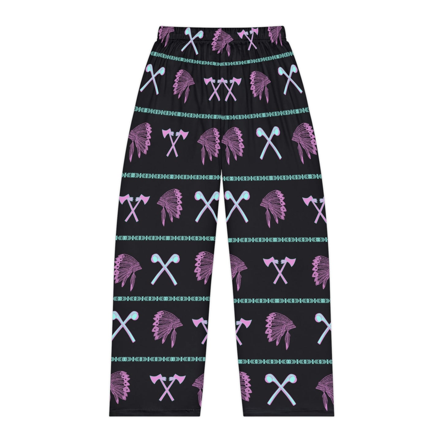 Native Women's Pajama Pants Black - Nikikw Designs