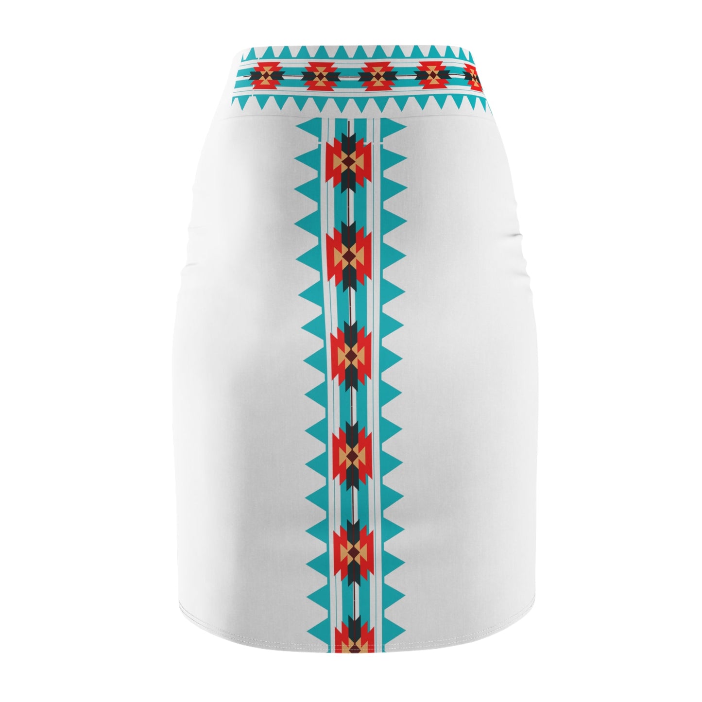 Native Women's Pencil Skirt White - Nikikw Designs