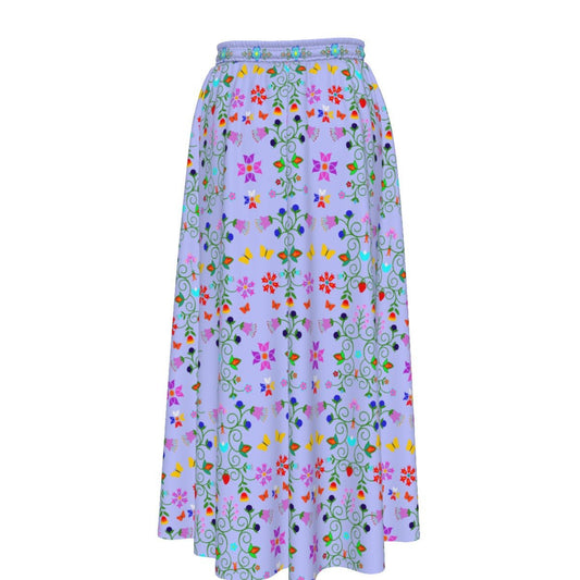 Native Woodland Floral Maxi Chiffon Skirt - Nikikw Designs